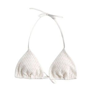 PQ Swim White Textured Triangle Bikini Top SAW-130R – Women’s M NWT